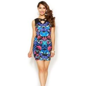 Thalia Sodi printed scuba bodycon dress